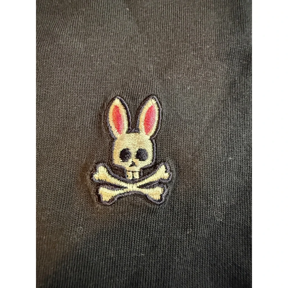 Psycho Bunny Kids Navy Blue Cotton Bunny Skull Logo T-Shirt‎ Size XS 5/6